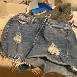 Distressed jean shorts size 2